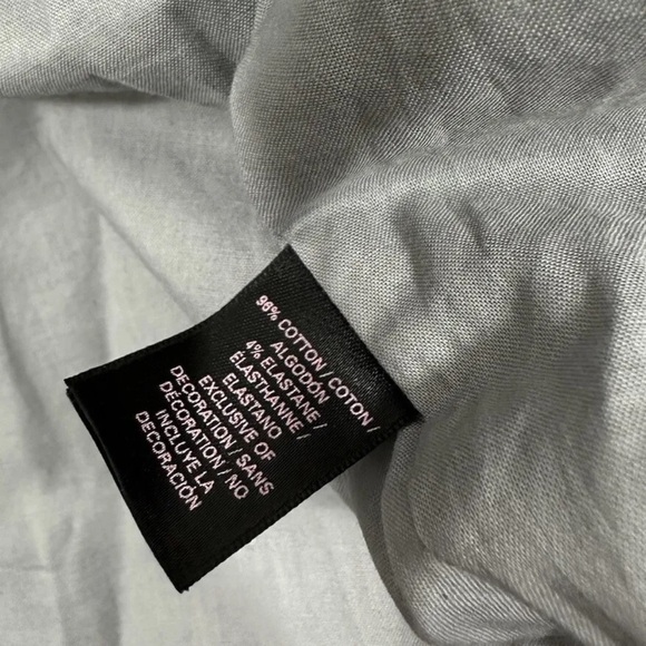 Victoria Secret Gray Shift Button Front Embellished Dress Size 14 Roll Tab - Picture 10 of 10